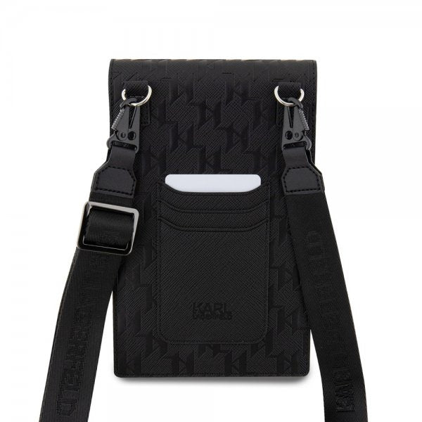 Karl Lagerfeld Wallet Phone Pouch Monogram Ikonik Svart