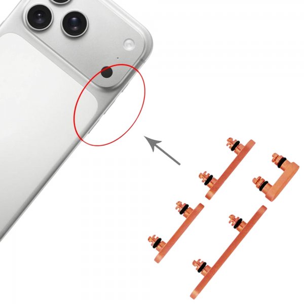 Knappsats för iPhone 17 Pro och 17 Pro Max - Orange