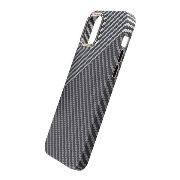 iPhone 13 Pro Max Skal Kolfibermönster Svart Vit