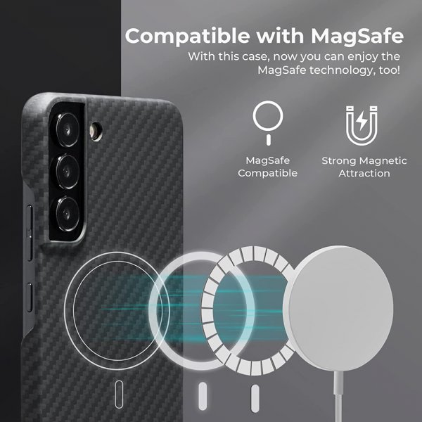 Pitaka Samsung Galaxy S22 Skal MagEZ Case 2 Black/Grey Twill