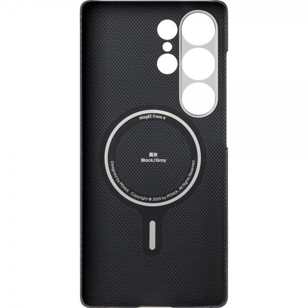 Pitaka Samsung Galaxy S25 Ultra Skal Ultra-Slim Case MagSafe Black/Grey Twill