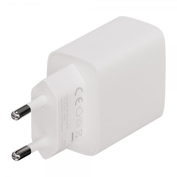 X2O Laddare 17W Dubbel USB-A/USB-A Vit
