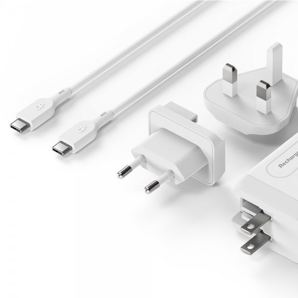GP Laddare GaN PD 65W 2xUSB-C + 1xUSB-A