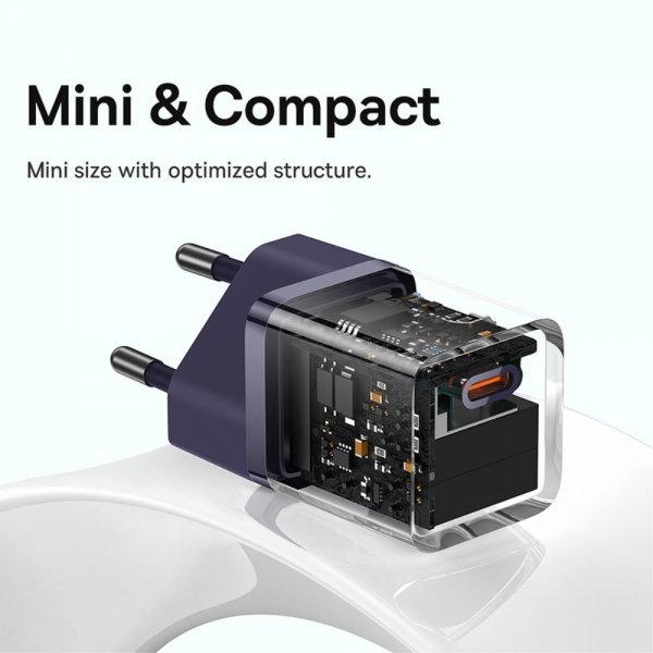 Baseus Laddare GaN5 Fast Charger Mini 30W Lila