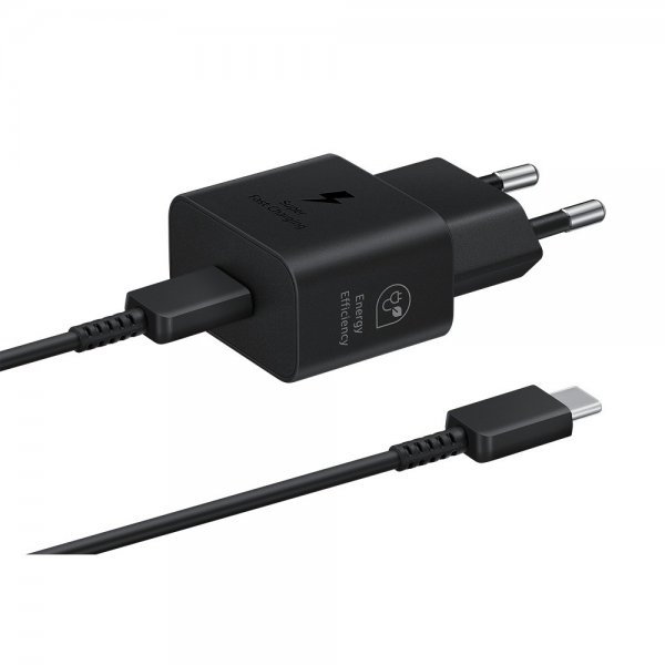 Samsung Original Laddare med Kabel 25W Power Adapter Svart