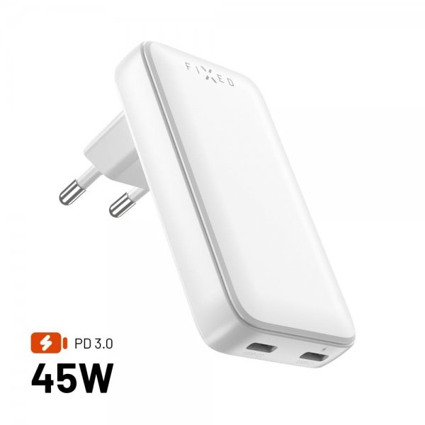 Fixed Laddare Slim GaN 45W 2xUSB-C