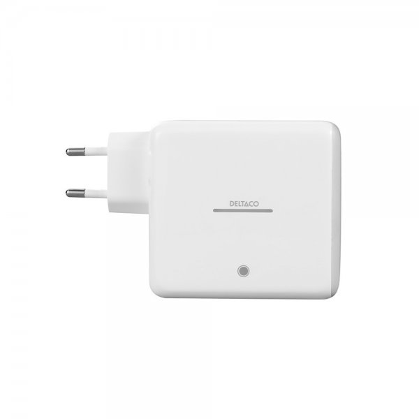 Deltaco Väggladdare med inbyggd Powerbank USB-C GaN 60W 9600 mAh