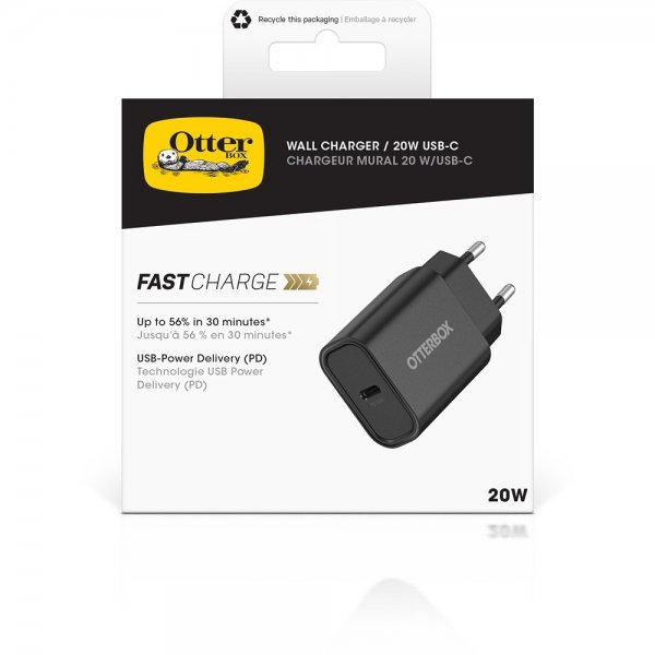 Otterbox Laddare Wall Charger 20W USB-C Svart