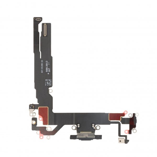 Laddkontakt med Flexkabel för iPhone 17 - Svart