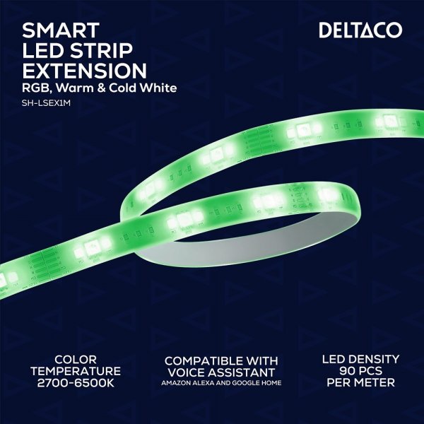 Deltaco Smart Home LED-list förlängning RGB 6-pin 1m