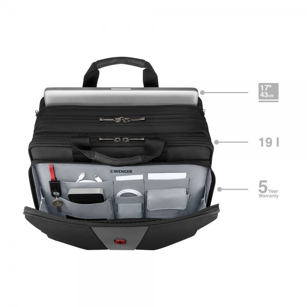 Wenger Legacy 17" Triple Gusset Datorväska Grå/Svart
