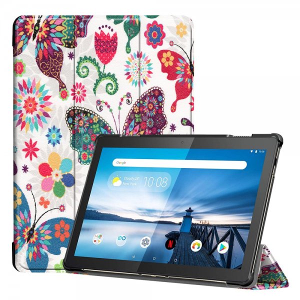 Lenovo Tab M10 TB-X605 TB-X505 Fodral Motiv Färgglada Fjärilar