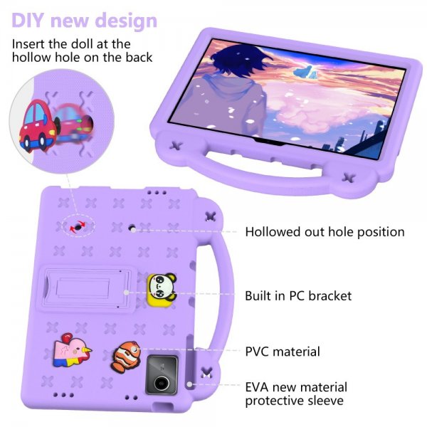 Lenovo Tab M11 TB330 Skal för Barn Stickers Lila
