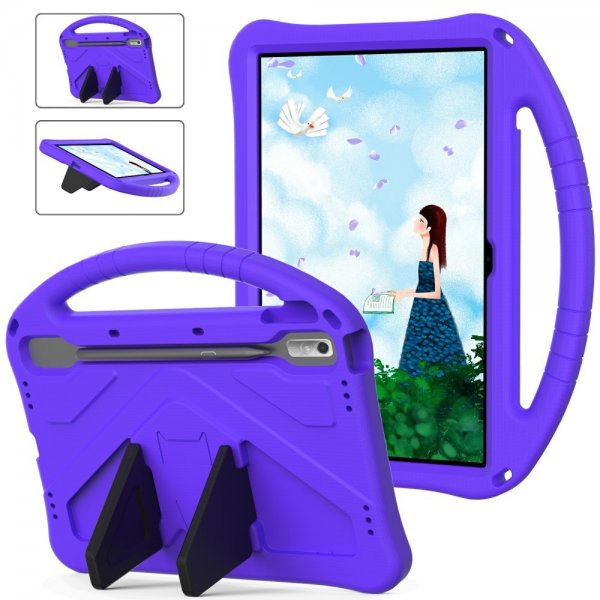 Lenovo Tab P11 Pro (2nd gen) TB132 TB138 Skal för Barn Stativfunktion Lila