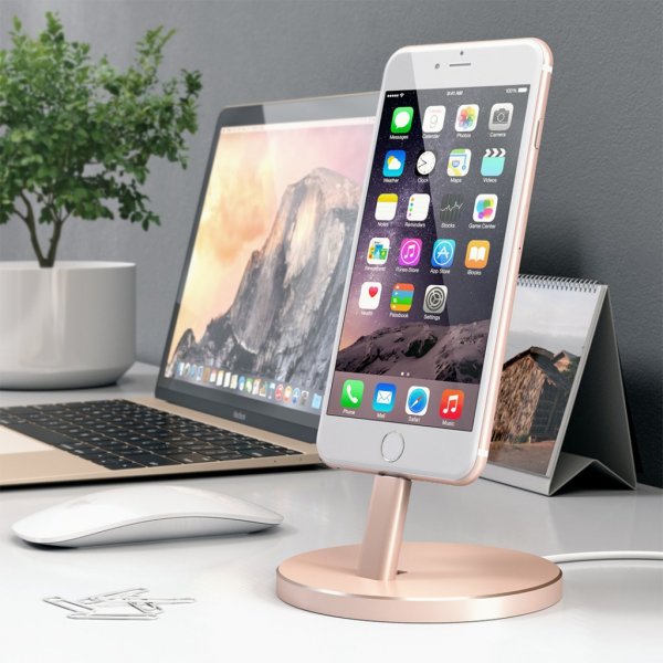 Satechi Aluminum Mobile Lightning Dock Guld