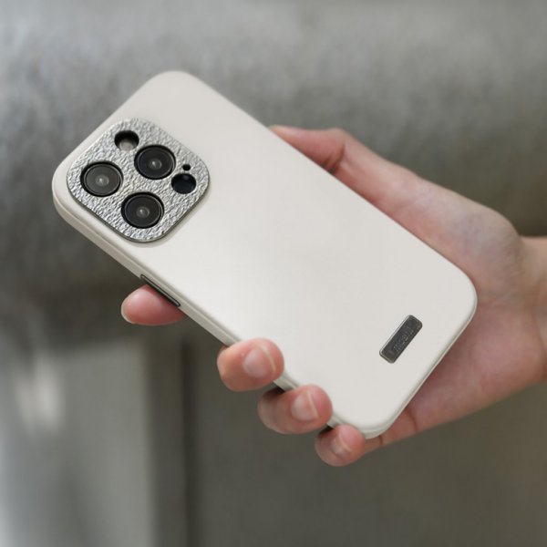 Moshi iPhone 15 Pro Max Skal Napa MagSafe Eggnog White