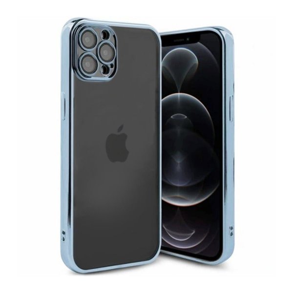 iPhone 12 Pro Skal Glitter Transparent Stöttåligt Blå