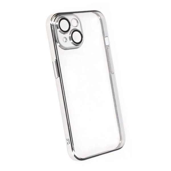 iPhone 14 Skal Glitter Transparent Stöttåligt Silver
