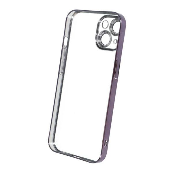 iPhone 15 Skal Glitter Transparent Stöttåligt Lila