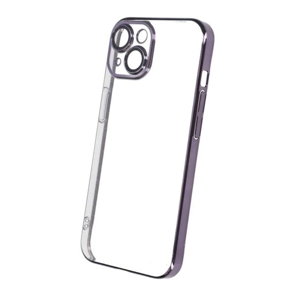 iPhone 15 Skal Glitter Transparent Stöttåligt Lila