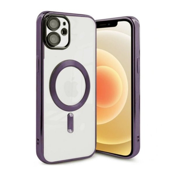 iPhone 11 Skal Glitter Transparent MagSafe Lila