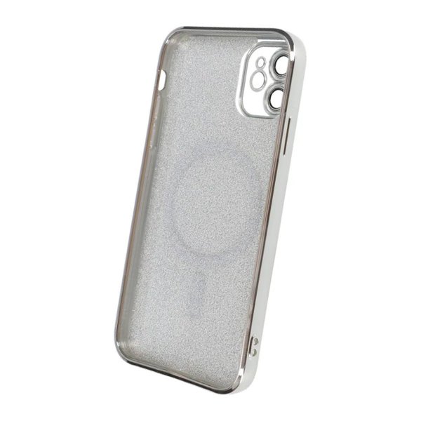 iPhone 11 Skal Glitter Transparent MagSafe Silver
