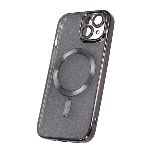 iPhone 13 Skal Glitter Transparent MagSafe Svart