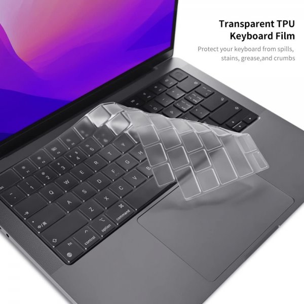Enkay MacBook Air 15 M2 (A2941) Skal med Tangentbordsskydd Vit