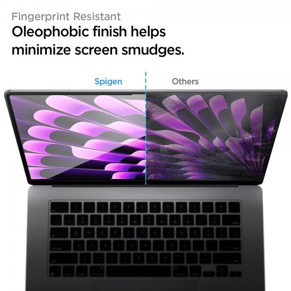 Spigen MacBook Air 15 M2 (A2941)/M3 (A3114) Skärmskydd GLAS.tR Slim