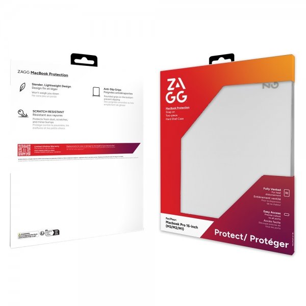 ZAGG MacBook Pro 16 M1 (A2485)/M2 (A2780)/M3 (A2991) Skal Hardshell Transparent