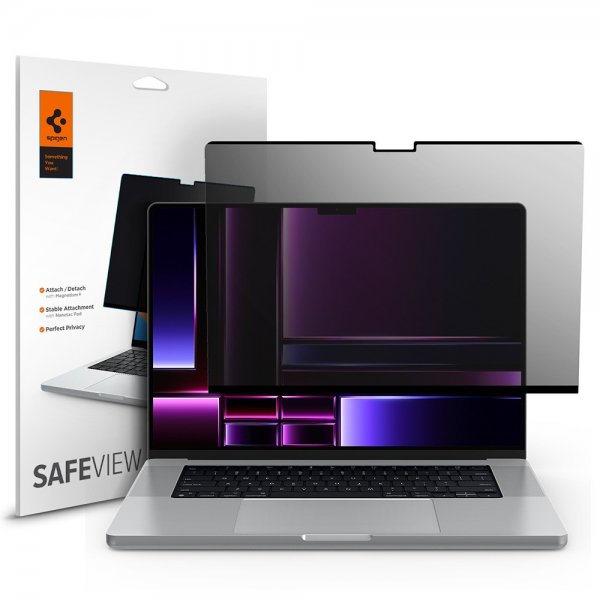 Spigen MacBook Pro 16 M1/M2/M3/M4 Skärmskydd Safe View
