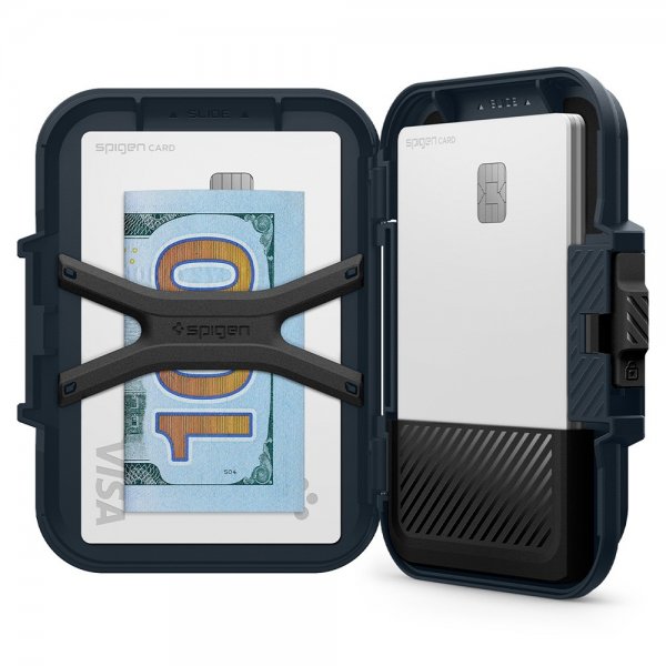 Spigen MagSafe Korthållare Lock Fit MagFit Metal Slate
