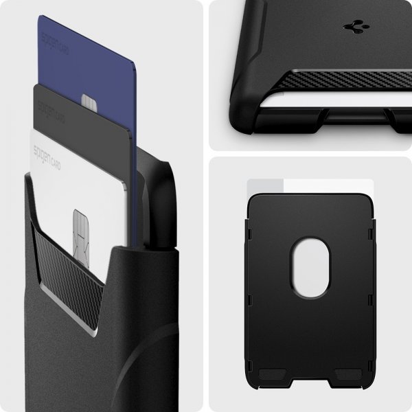 Spigen MagSafe Korthållare Rugged Armor 3 Cards MagFit Svart