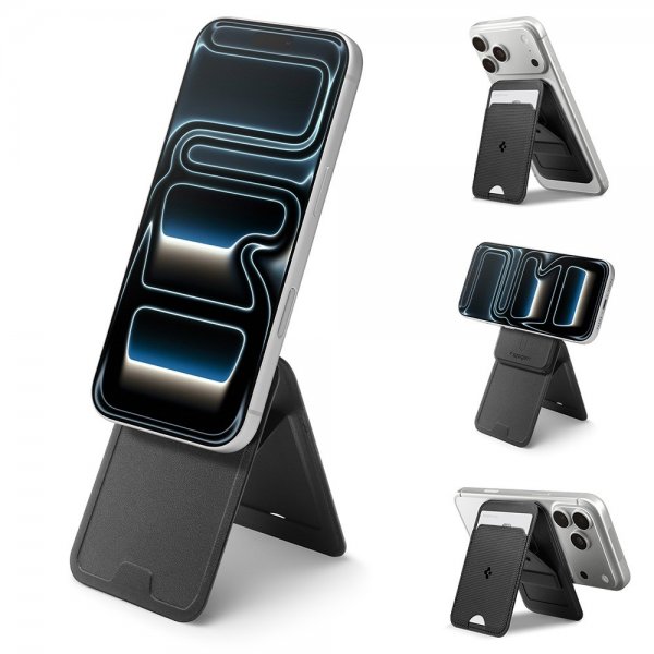 Spigen MagSafe Korthållare Slim Fold MagFit Tripod S314-3 Svart