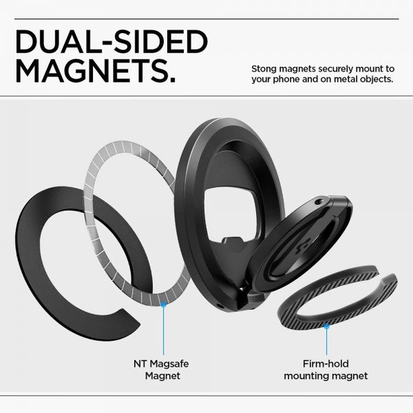 Spigen MagSafe O-Mag Mobilhållare med Stativ Mag Fit Svart