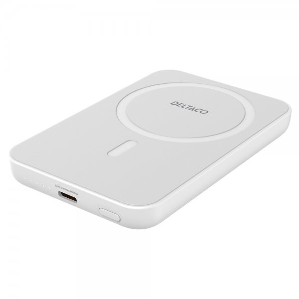 Deltaco MagSafe Powerbank 5000 mAh 20W Vit