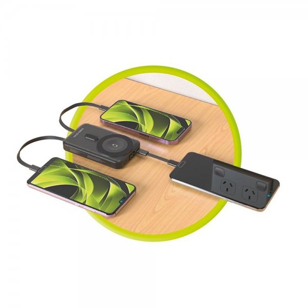 Mobile Origin MagSafe-powerbank med inbyggda kablar 10 000 mAh 20W