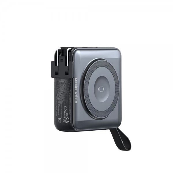 Mobile Origin MagSafe-powerbank/Reseladdare Inbyggda kablar/Apple Watch-laddning Svart