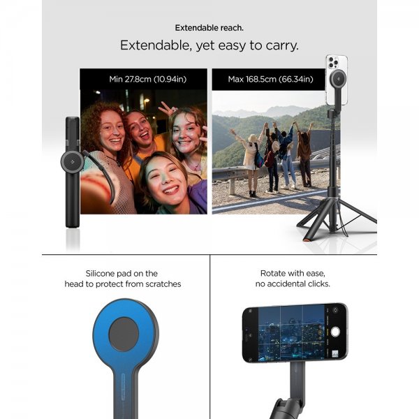 Spigen MagSafe Tripod Selfie Stick Mag Fit Svart