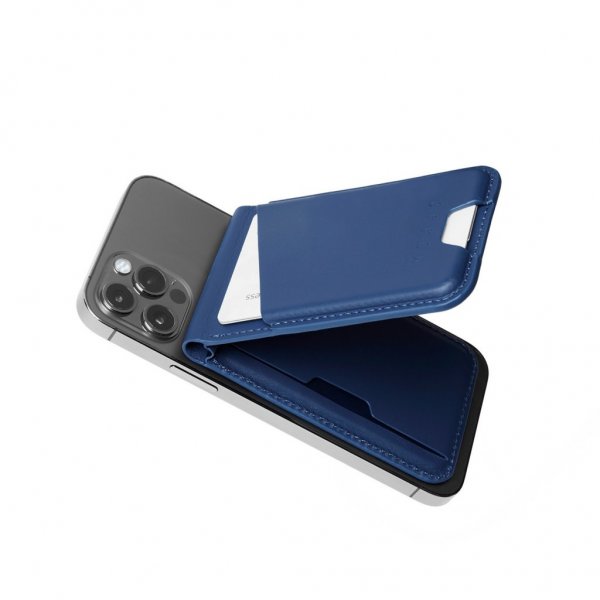 Mujjo Korthållare MagSafe Wallet Stand Monaco Blue