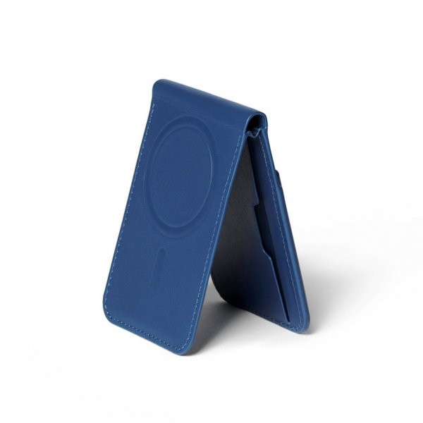 Mujjo Korthållare MagSafe Wallet Stand Monaco Blue