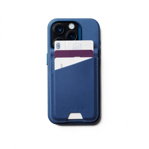 Mujjo Korthållare MagSafe Wallet Stand Monaco Blue