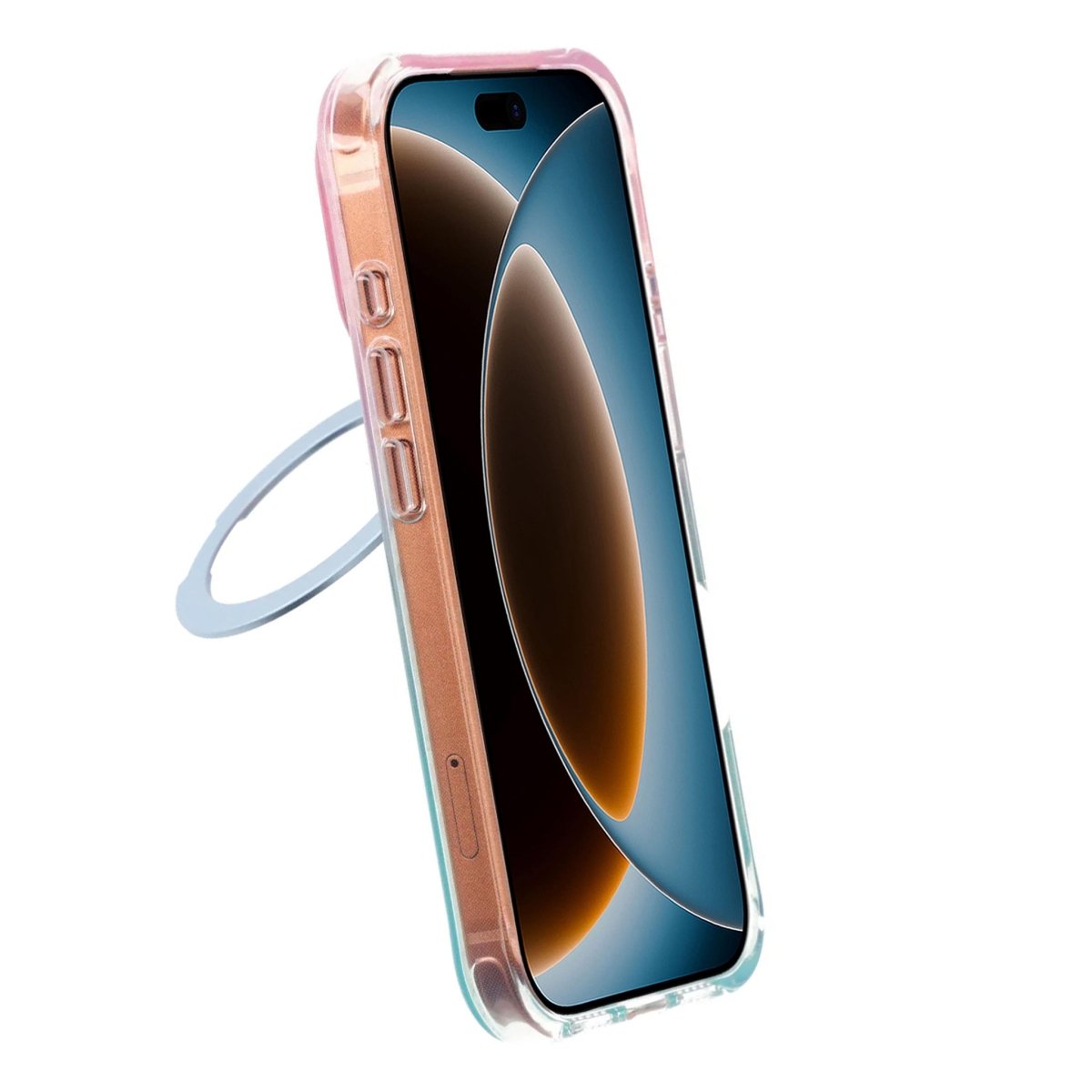iPhone 17 Pro Max/iPhone 18 Pro Max Skal Marmorerat MagSafe-stativ Blå