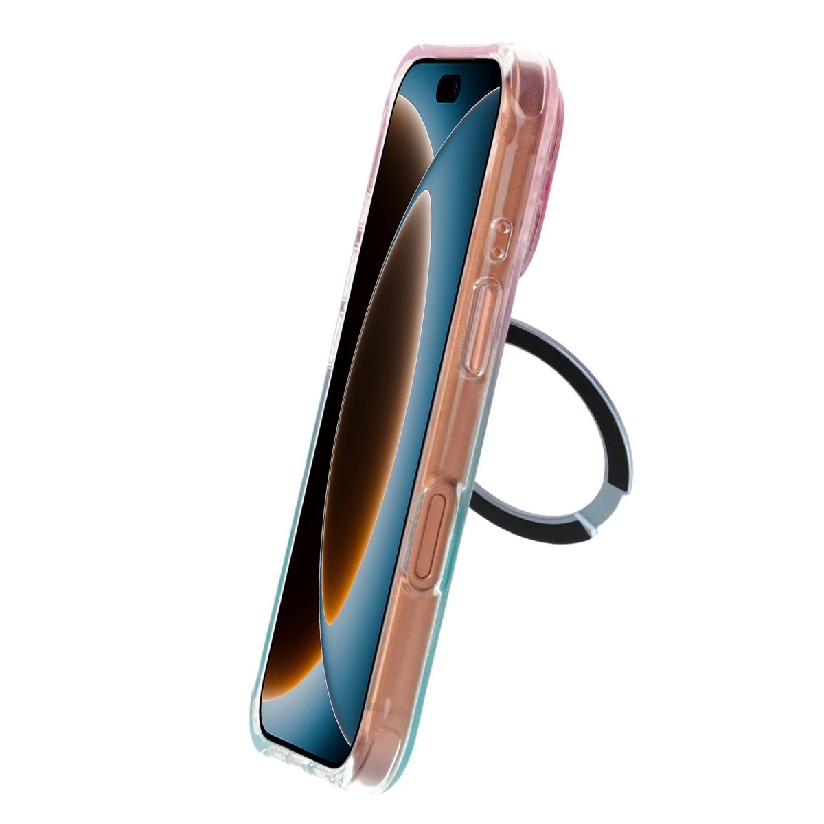 iPhone 17 Pro Max/iPhone 18 Pro Max Skal Marmorerat MagSafe-stativ Blå