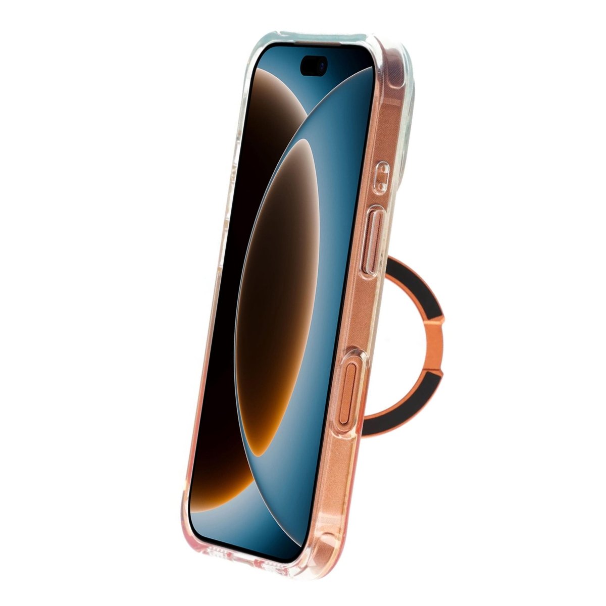 iPhone 17 Pro Max/iPhone 18 Pro Max Skal Marmorerat MagSafe-stativ Orange