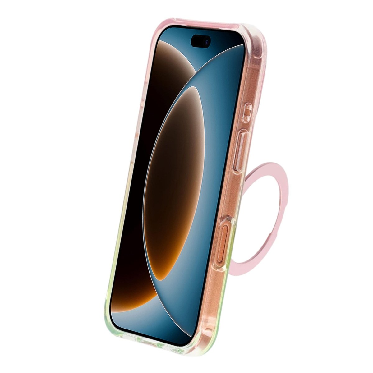 iPhone 17 Pro Max/iPhone 18 Pro Max Skal Marmorerat MagSafe-stativ Rosa