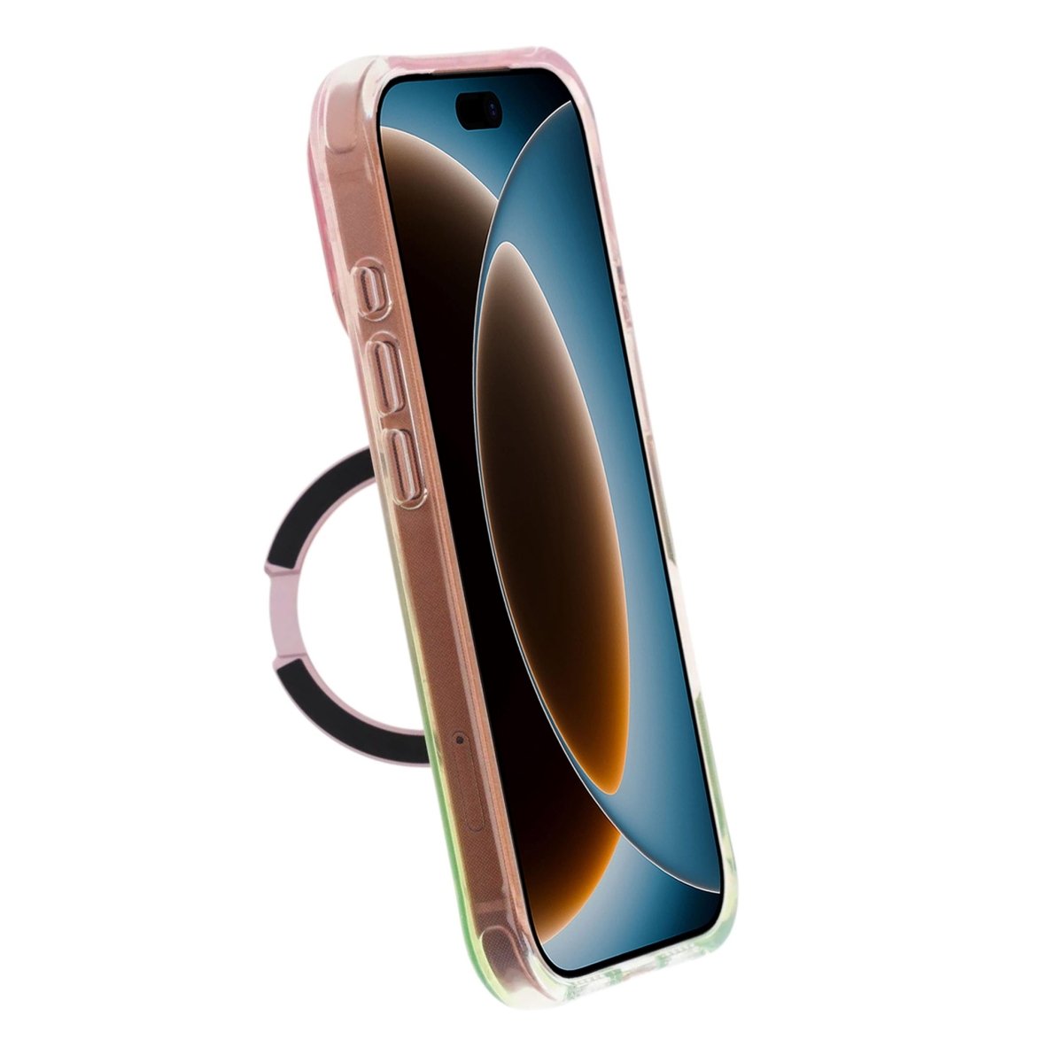 iPhone 17 Pro Max/iPhone 18 Pro Max Skal Marmorerat MagSafe-stativ Rosa