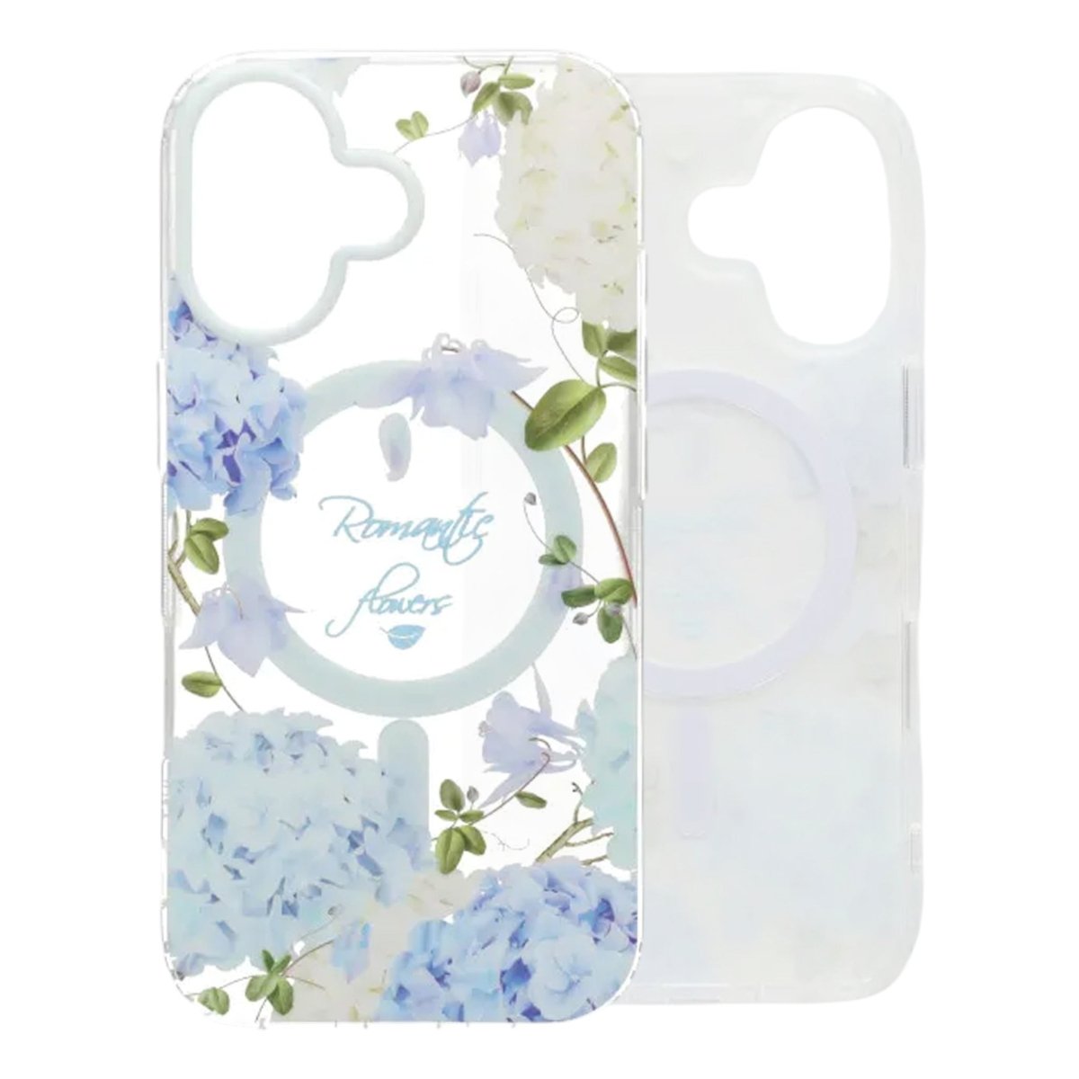 iPhone 17 Skal Floral Matte MagSafe Blå