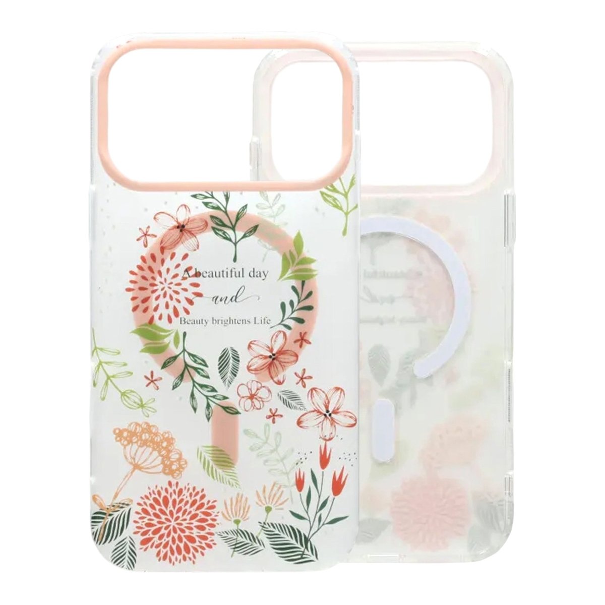 iPhone 17 Pro Max Skal Floral Matte MagSafe Orange