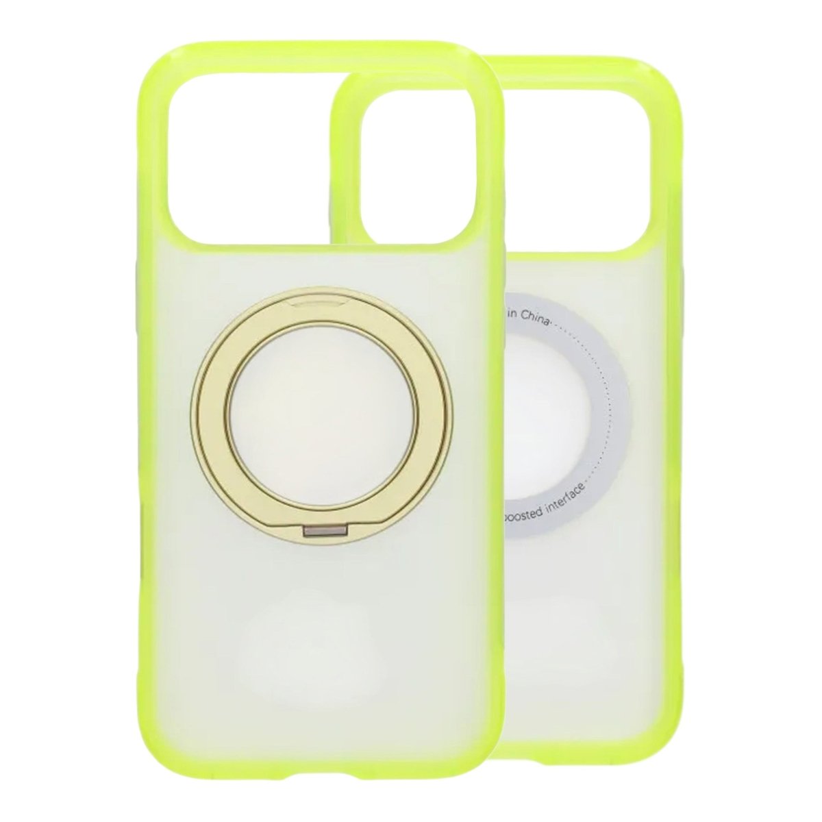 iPhone 17 Pro Max/iPhone 18 Pro Max Skal Matt Ringstativ MagSafe Gul